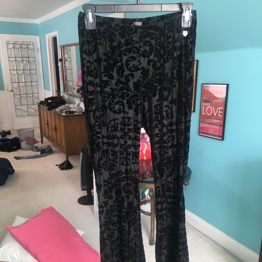 Kendall and Kylie Paisley Velvet Bell Bottoms